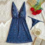 Navy Dress-2pc Lingerie For Women Image