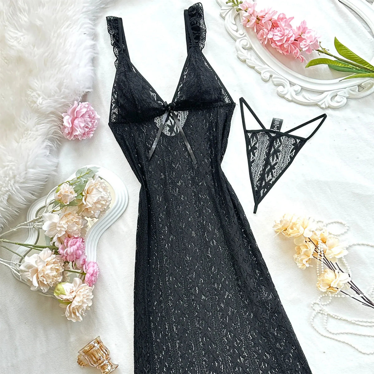 Black Dress-2pc Lingerie For Women Image
