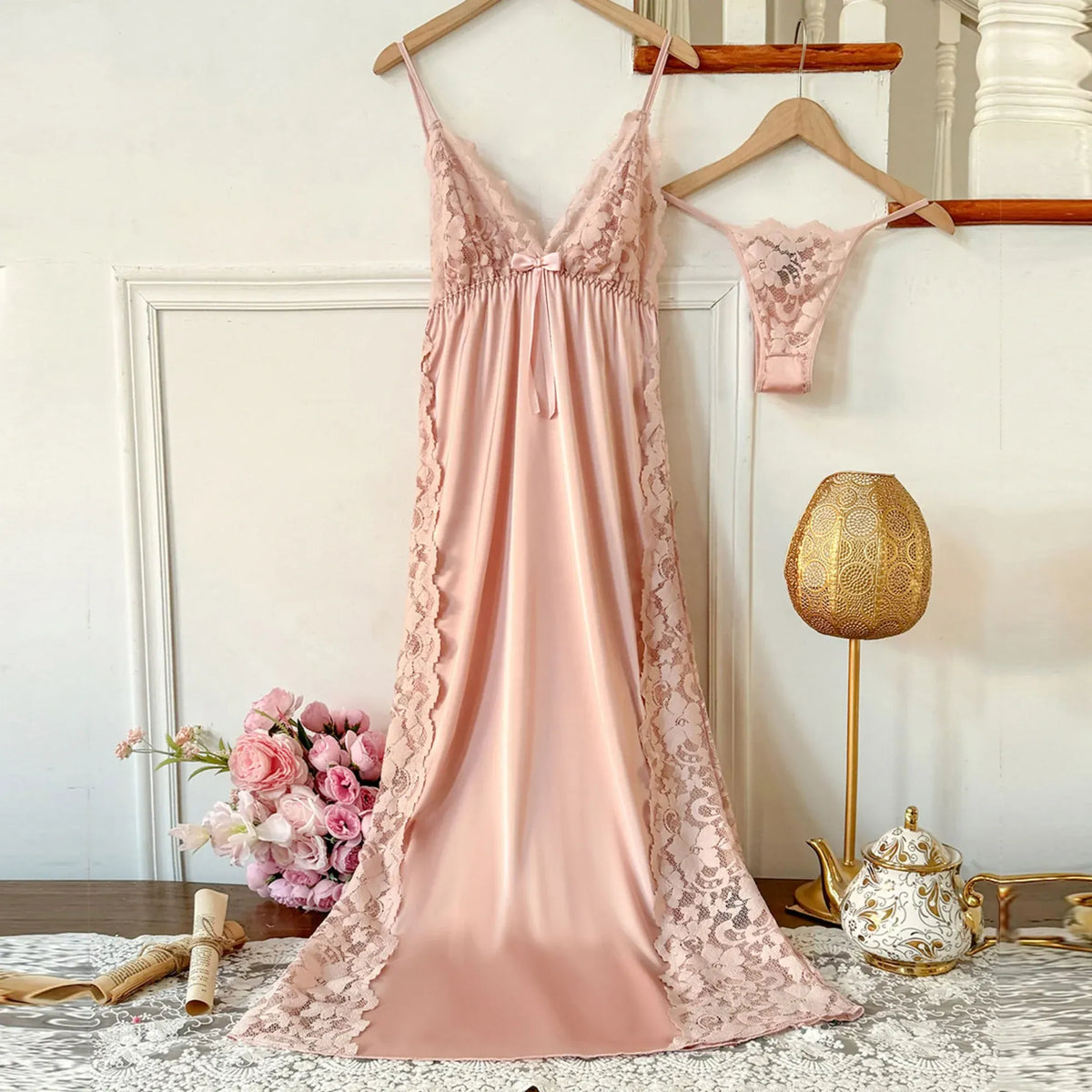 Pink Dress-2pc Lingerie For Women Image