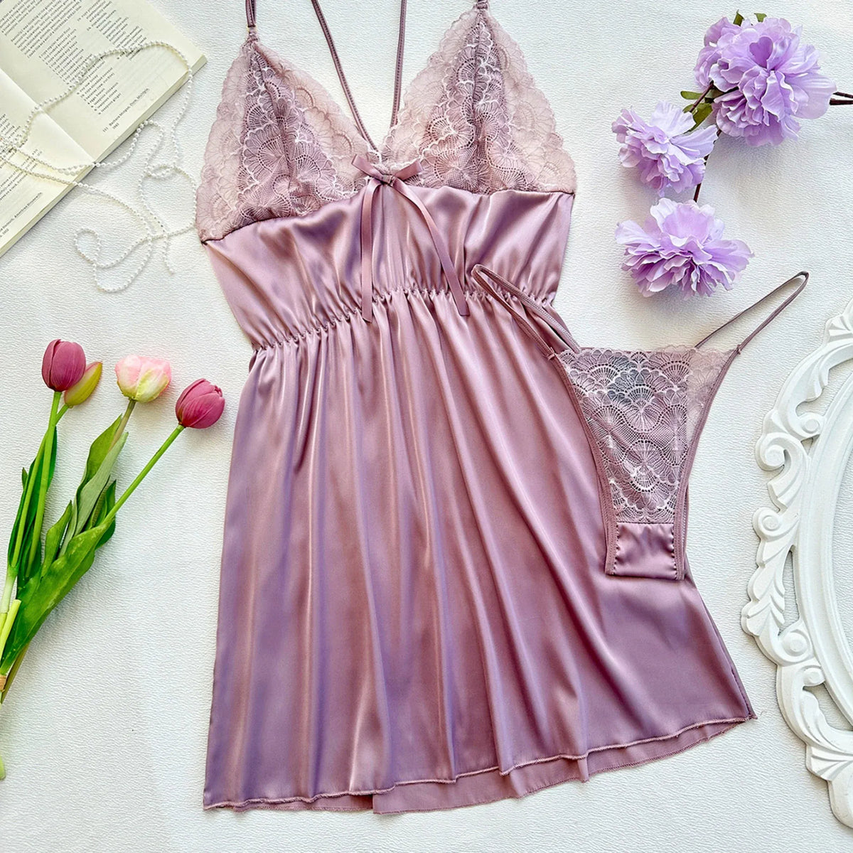Purple Dress-2pc Lingerie For Women Image