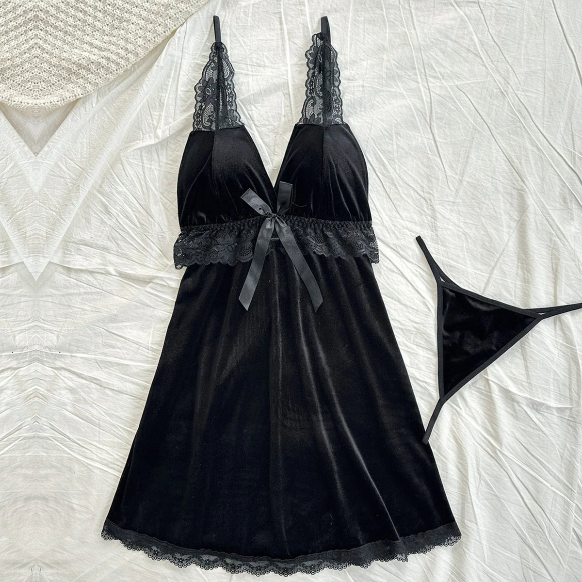Black Dress-2pc Lingerie For Women Image