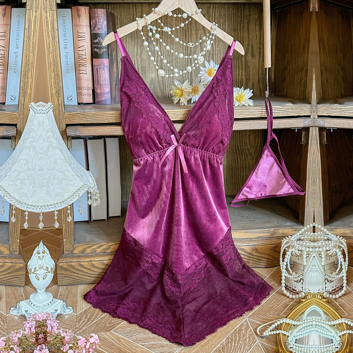 Purple Dress-2pc Lingerie For Women Image