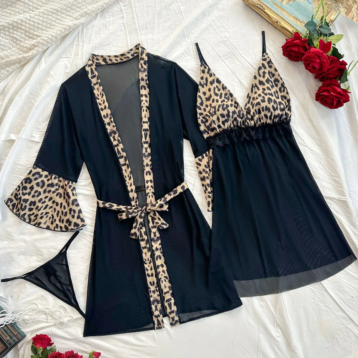 Black Dress-3pc Lingerie For Women Image