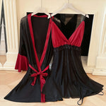 Maroon Dress-3pc Lingerie For Women Image