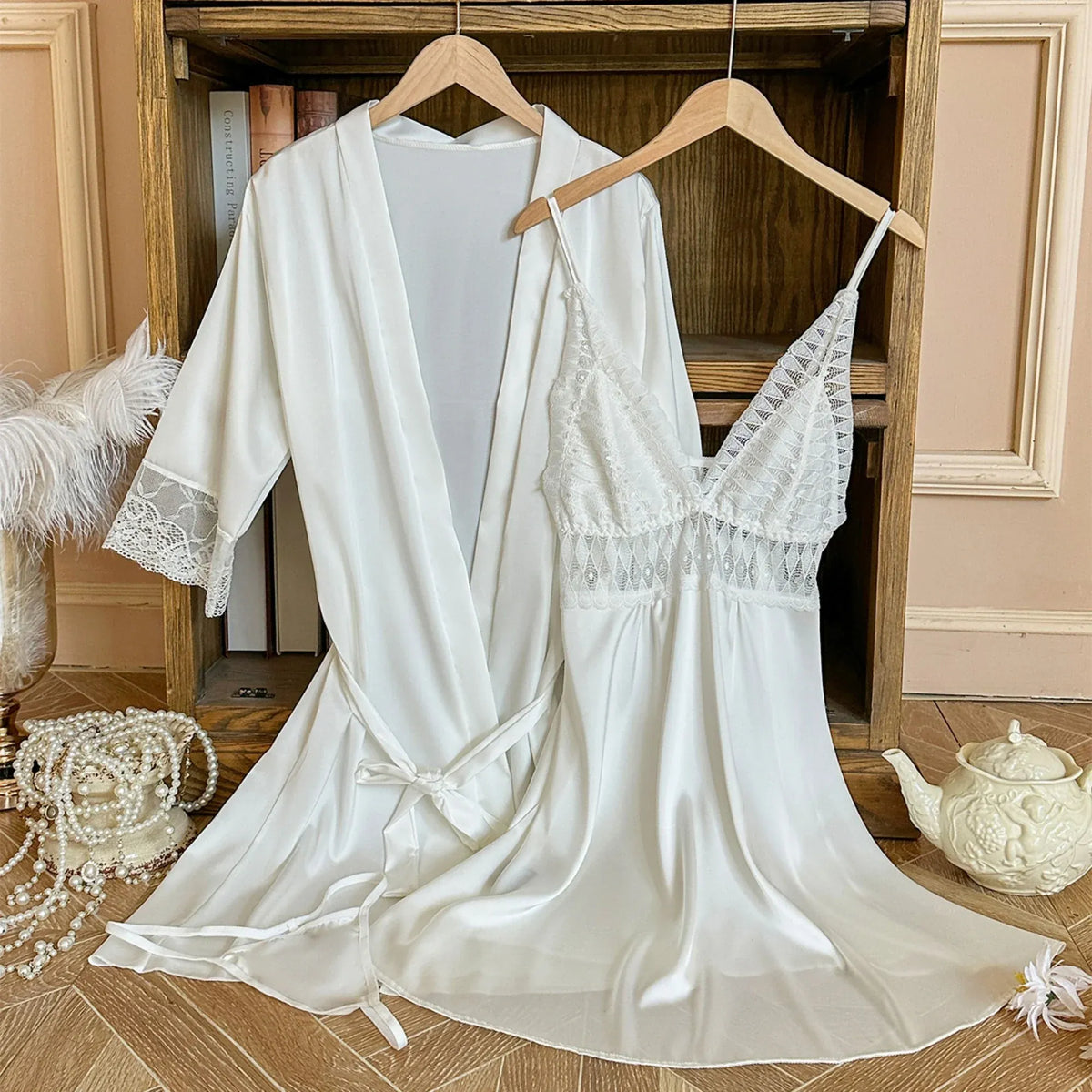 White Dress-3pc Lingerie For Women Image
