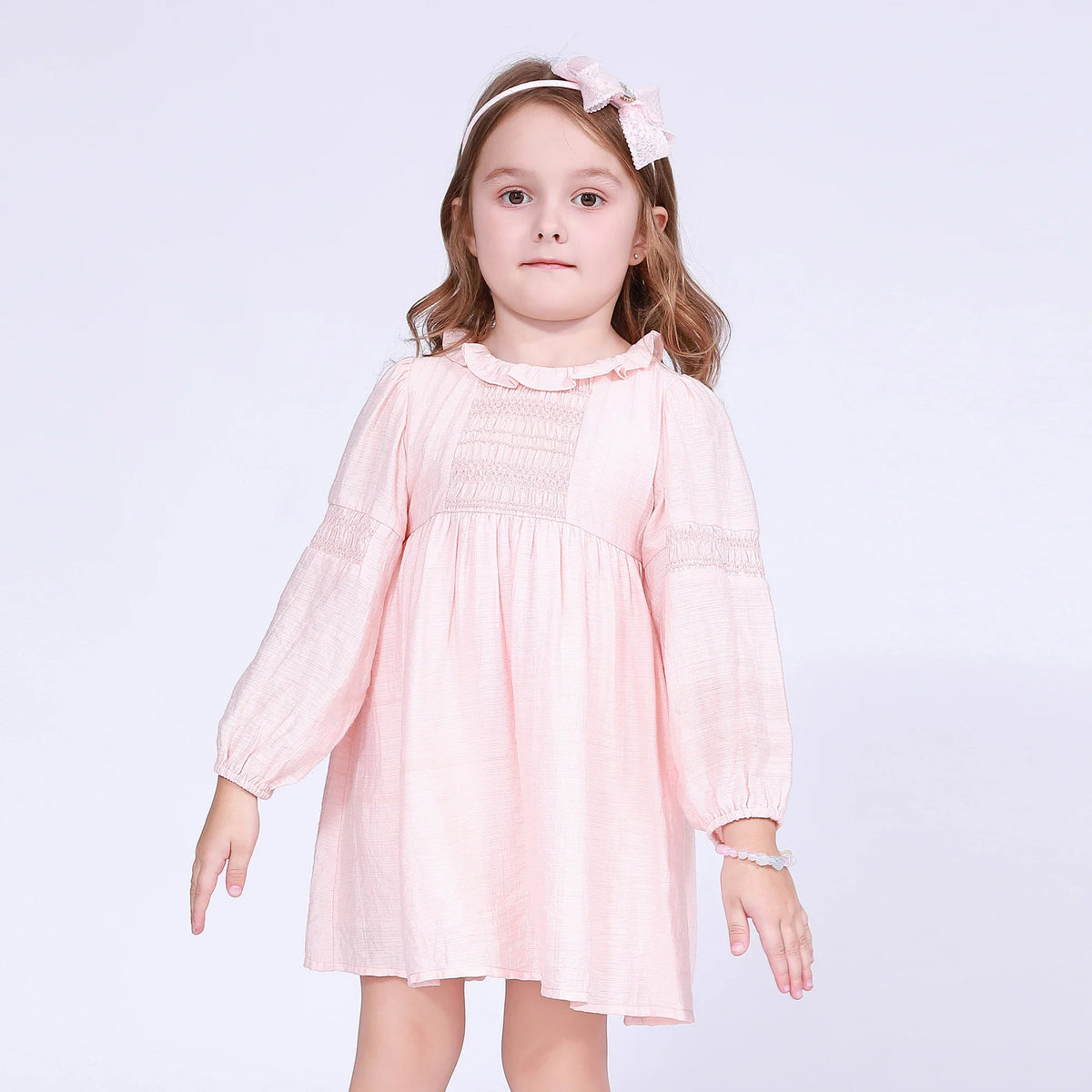 Pink Orange Quilting Dress for Girls Image