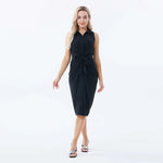 Black Plain Dress for Women Image