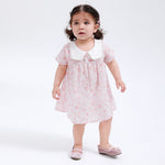 Pink Floral Classic Dress for Baby Girl Image