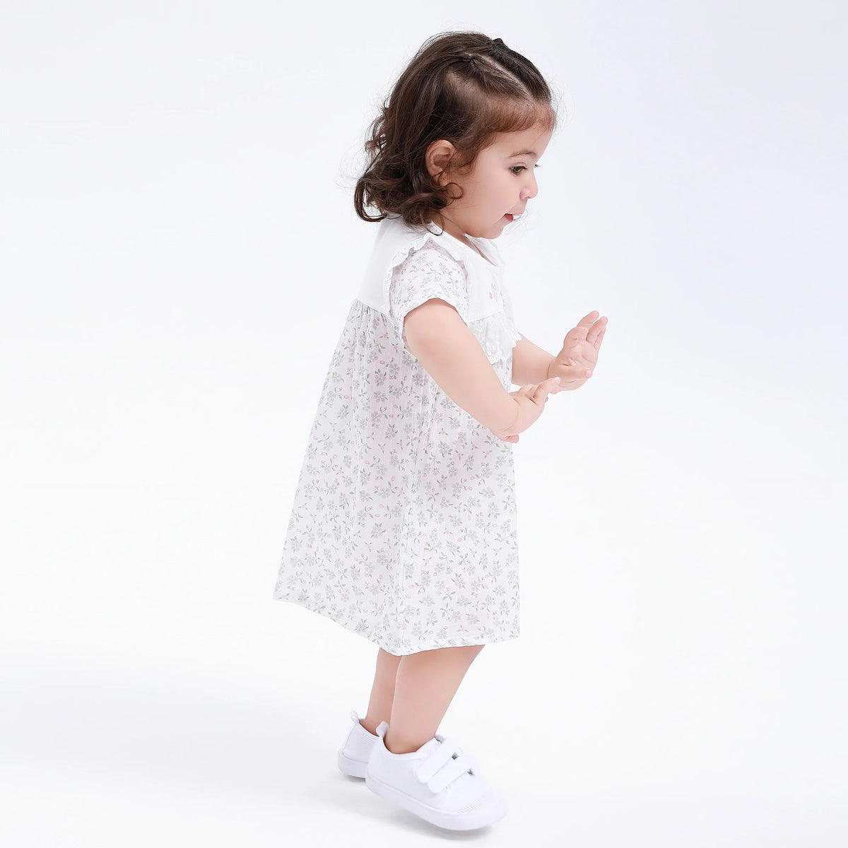 Floral Classic Dress for Baby Girl Image
