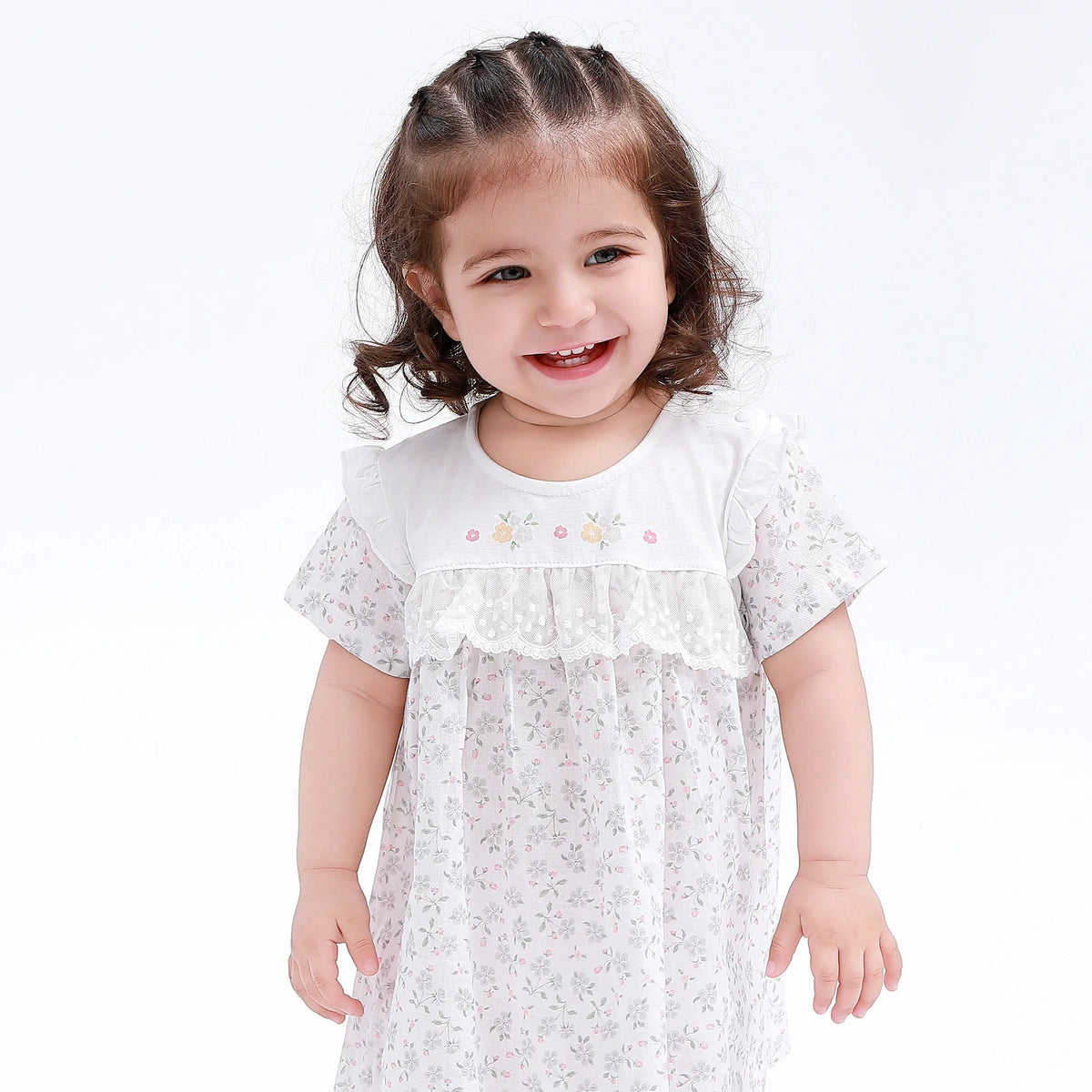 Floral Classic Dress for Baby Girl Image