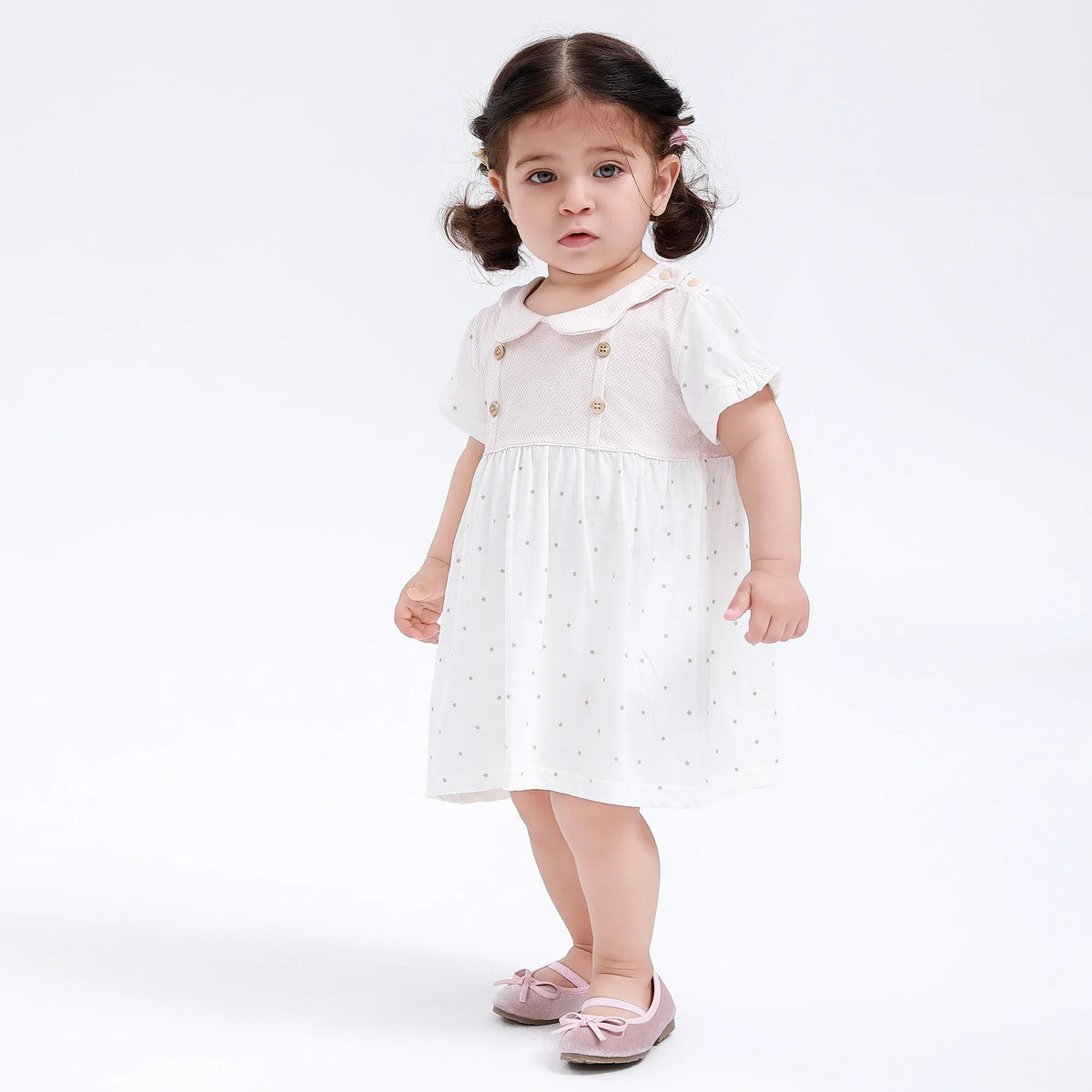 Printed Classic Dress for Baby Girl Image