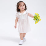 Pink Floral Classic Dress for Baby Girl Image