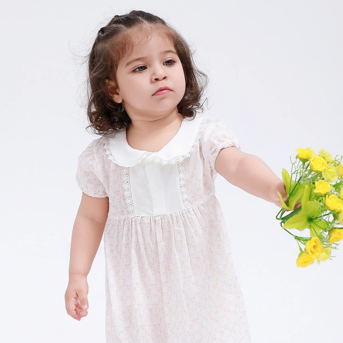 Floral Classic Dress for Baby Girl Image