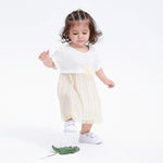 Light Yellow Floral Classic Dress for Baby Girl Image