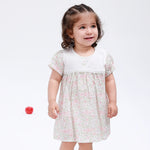 Pink Floral Classic Dress for Baby Girl Image