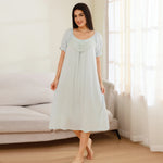 FREE Blue FREE,113,105,30.5,-,-,- Floral Pajama Dress for Women Image