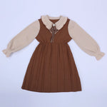 Casual Color-Blocked Dress for Girls Image