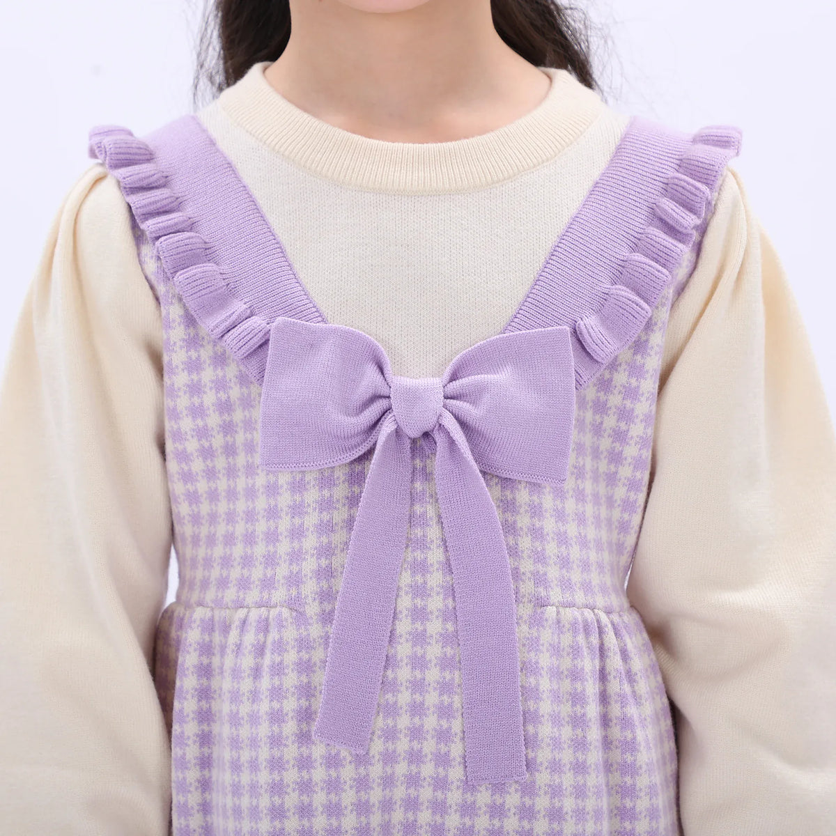 Casual Checked Dress for Girls Image