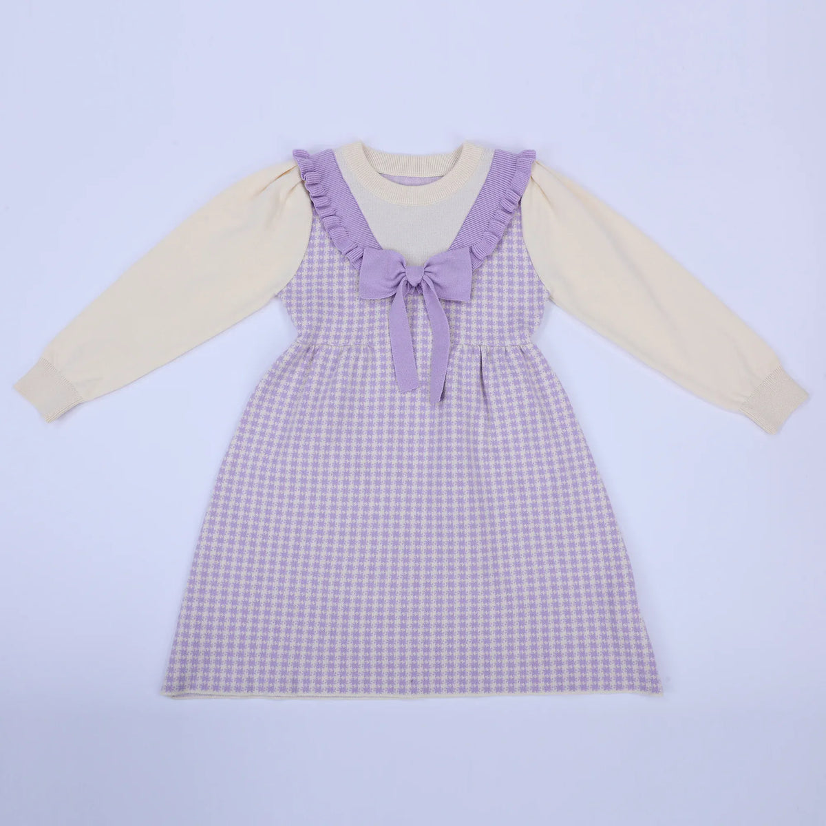 Casual Checked Dress for Girls Image