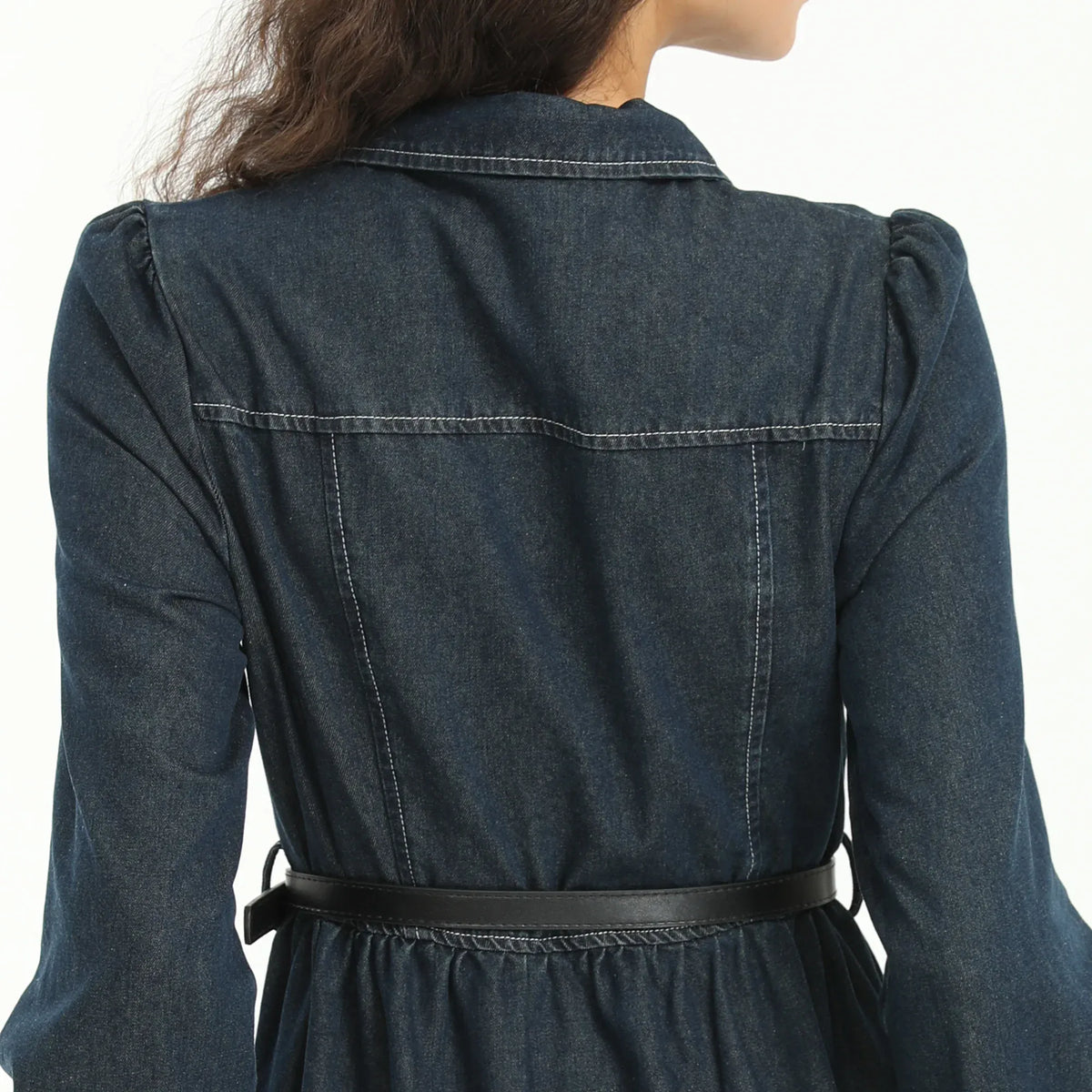 Elegant Washed Jeans Dress for Women Image