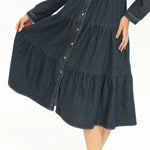 Elegant Washed Jeans Dress for Women Image