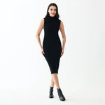 Black Elegant Jacquard Dress for Women Image