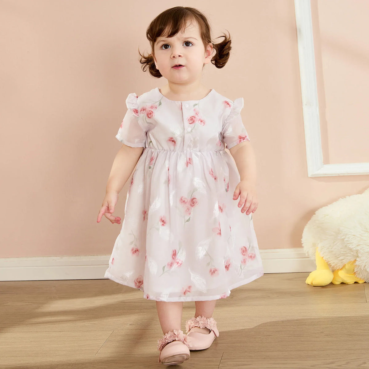 Floral Basic Dress For Baby girl Image