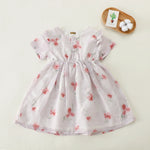 Pink Floral Basic Dress For Baby girl Image