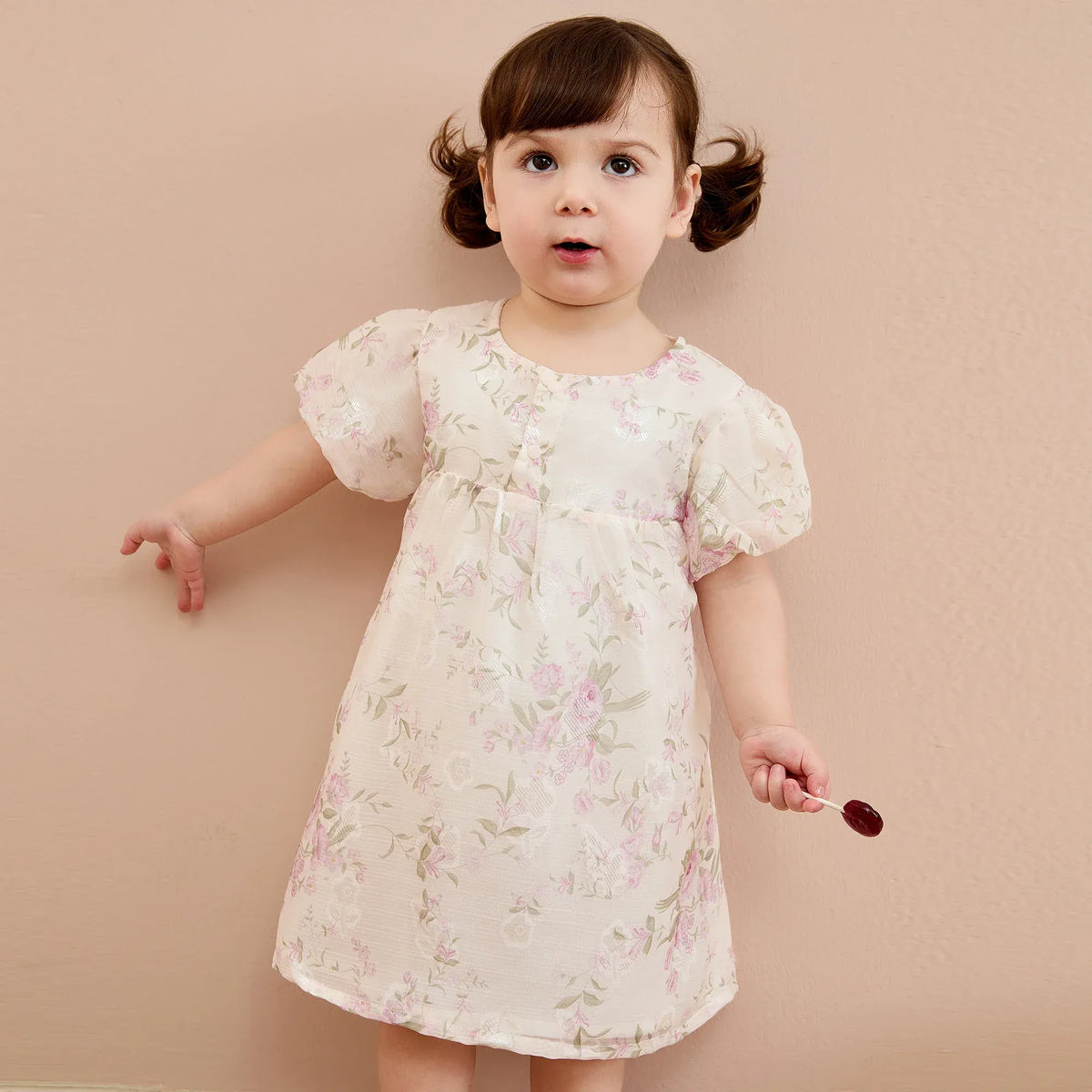 Floral Basic Dress For Baby girl Image