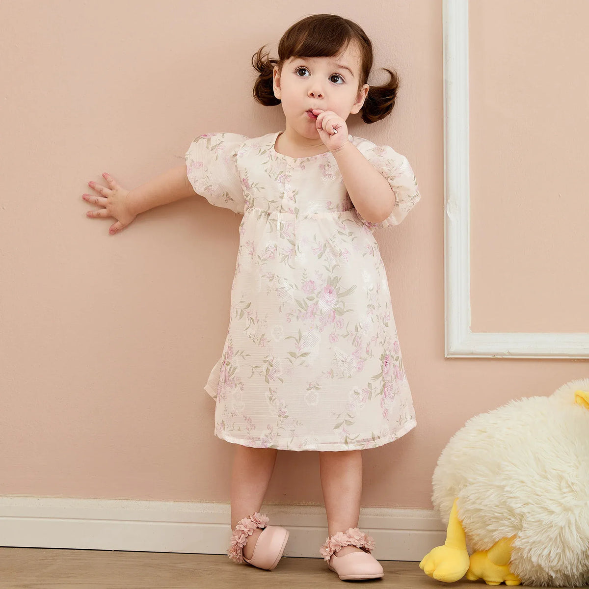Floral Basic Dress For Baby girl Image
