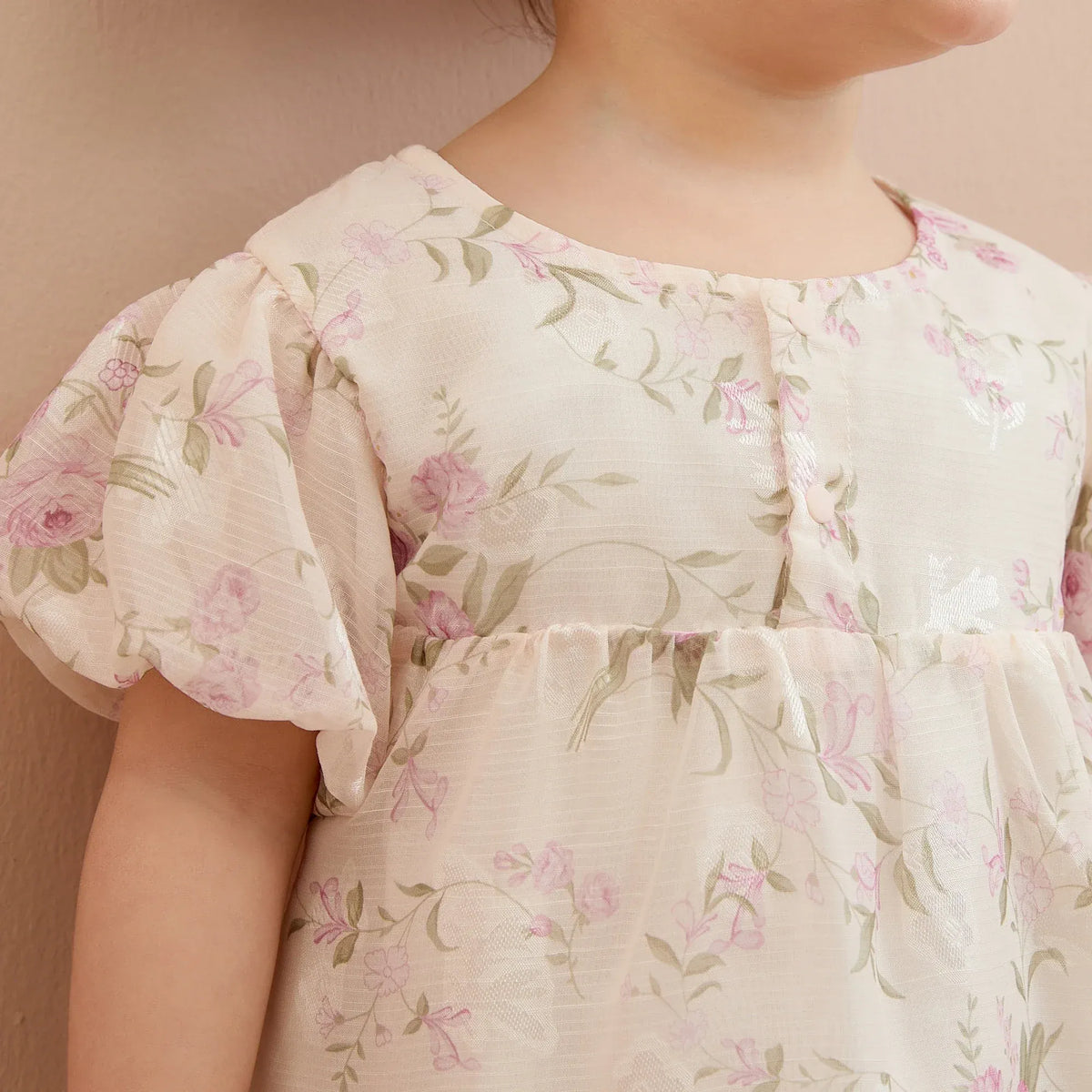 Floral Basic Dress For Baby girl Image