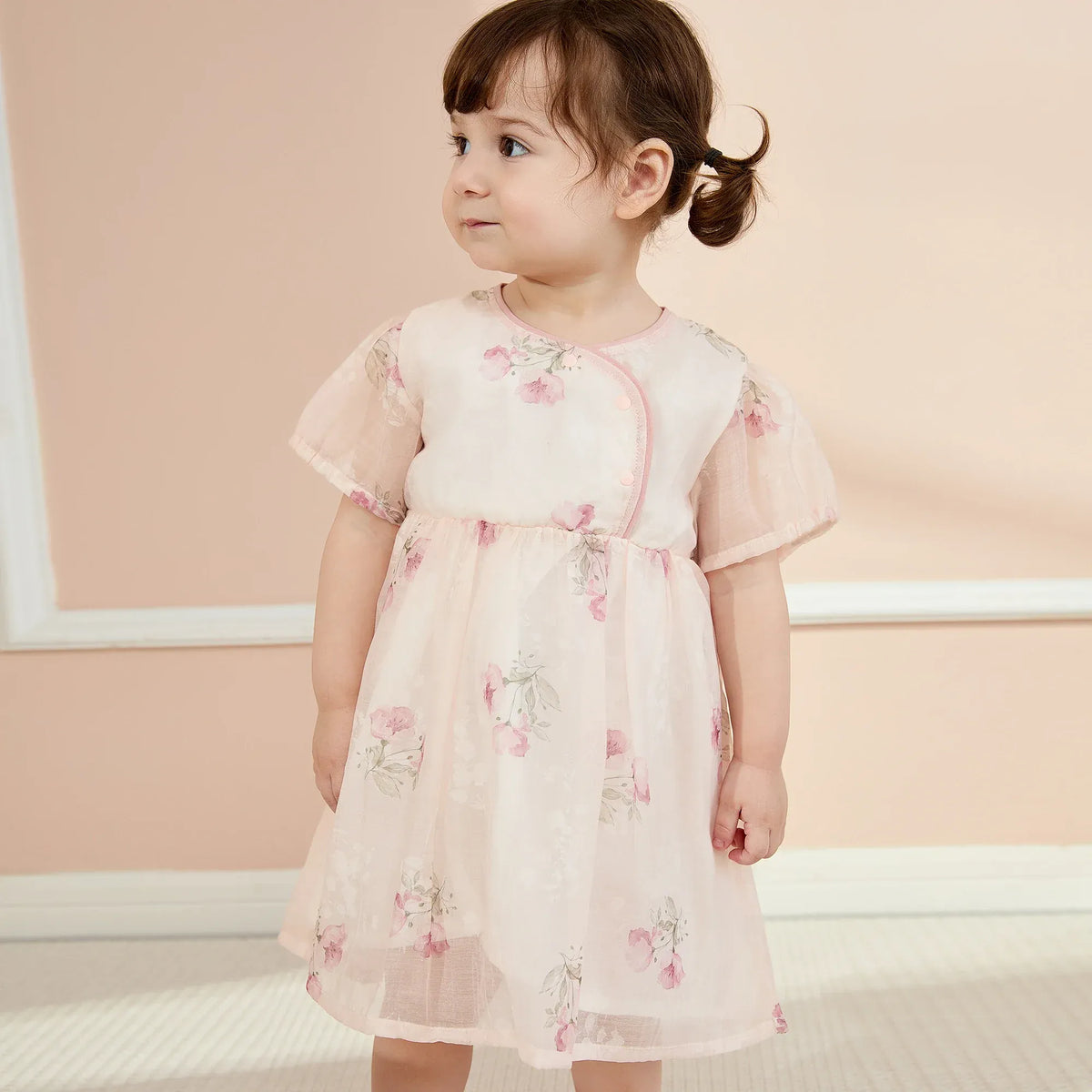 Floral Basic Dress For Baby girl Image