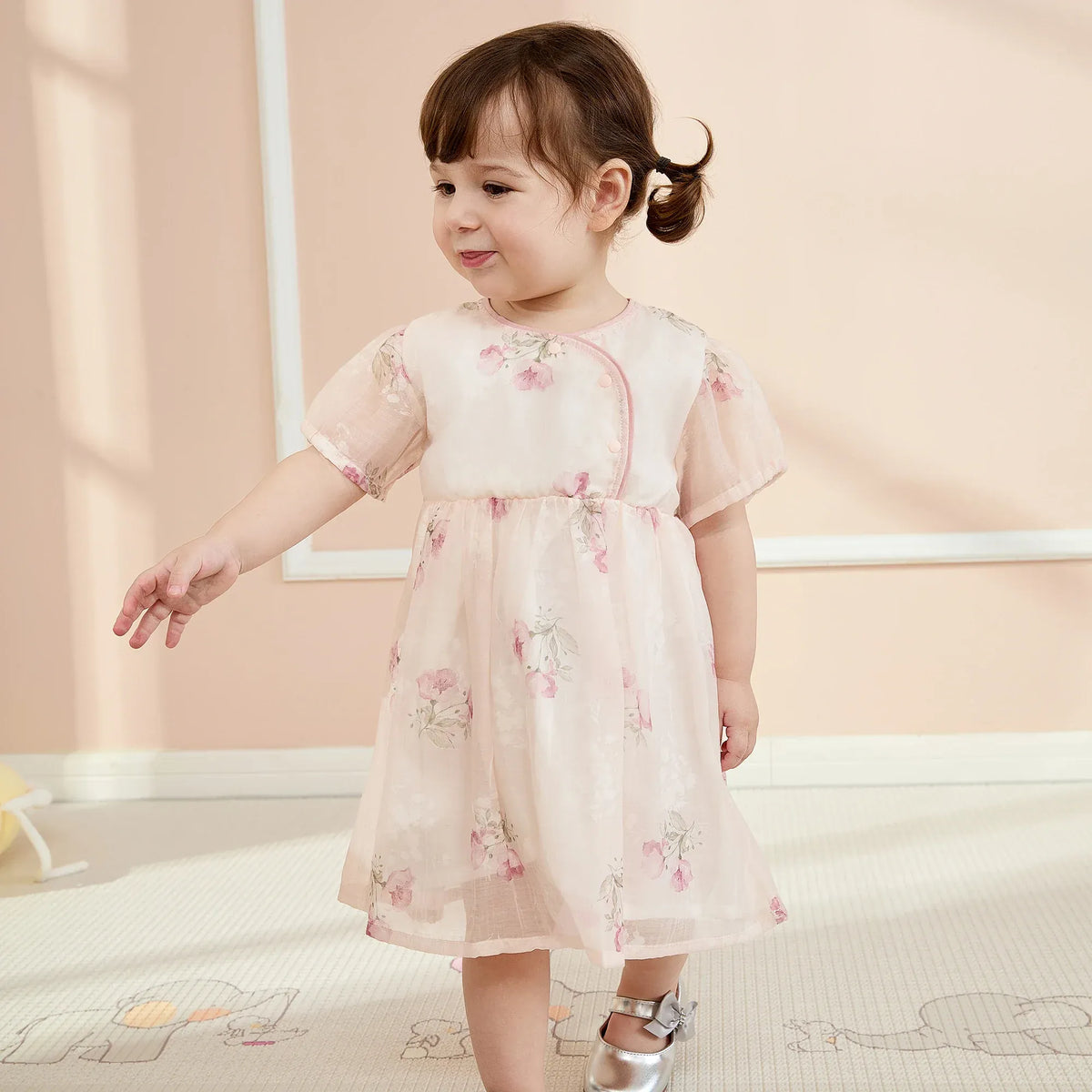 Floral Basic Dress For Baby girl Image