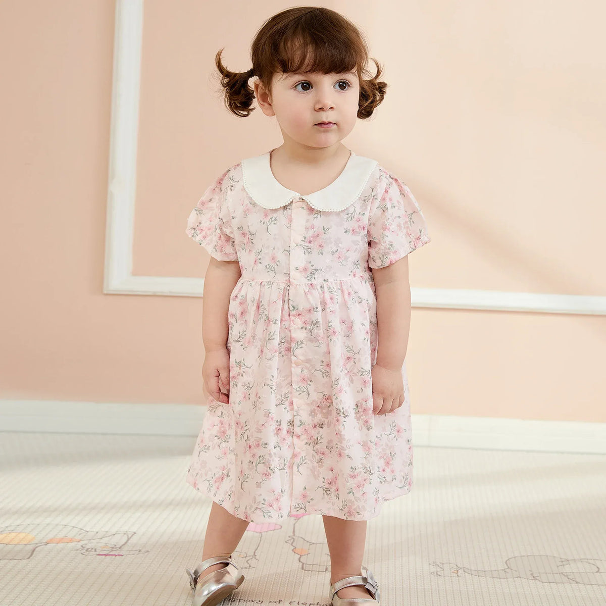 Floral Basic Dress For Baby girl Image