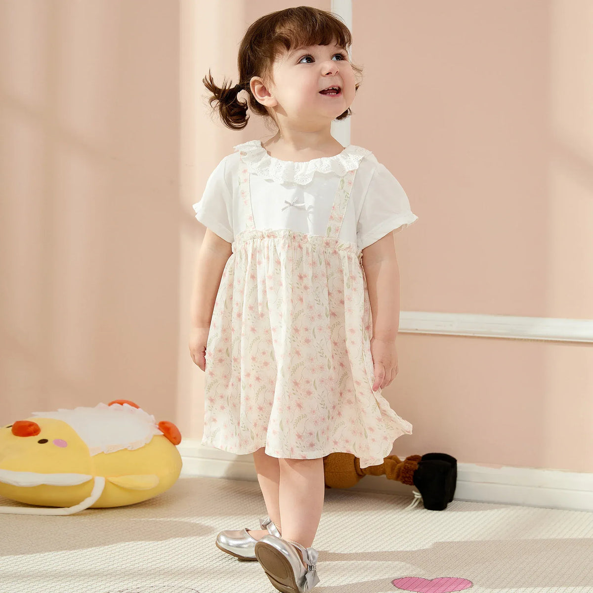 Floral Basic Dress For Baby girl Image