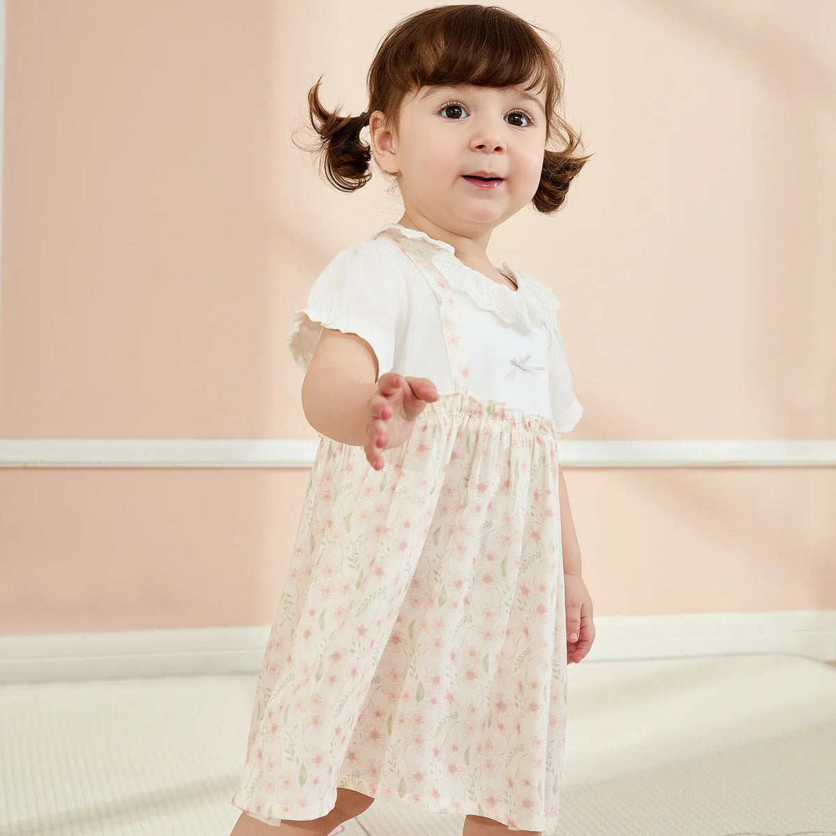 Floral Basic Dress For Baby girl Image