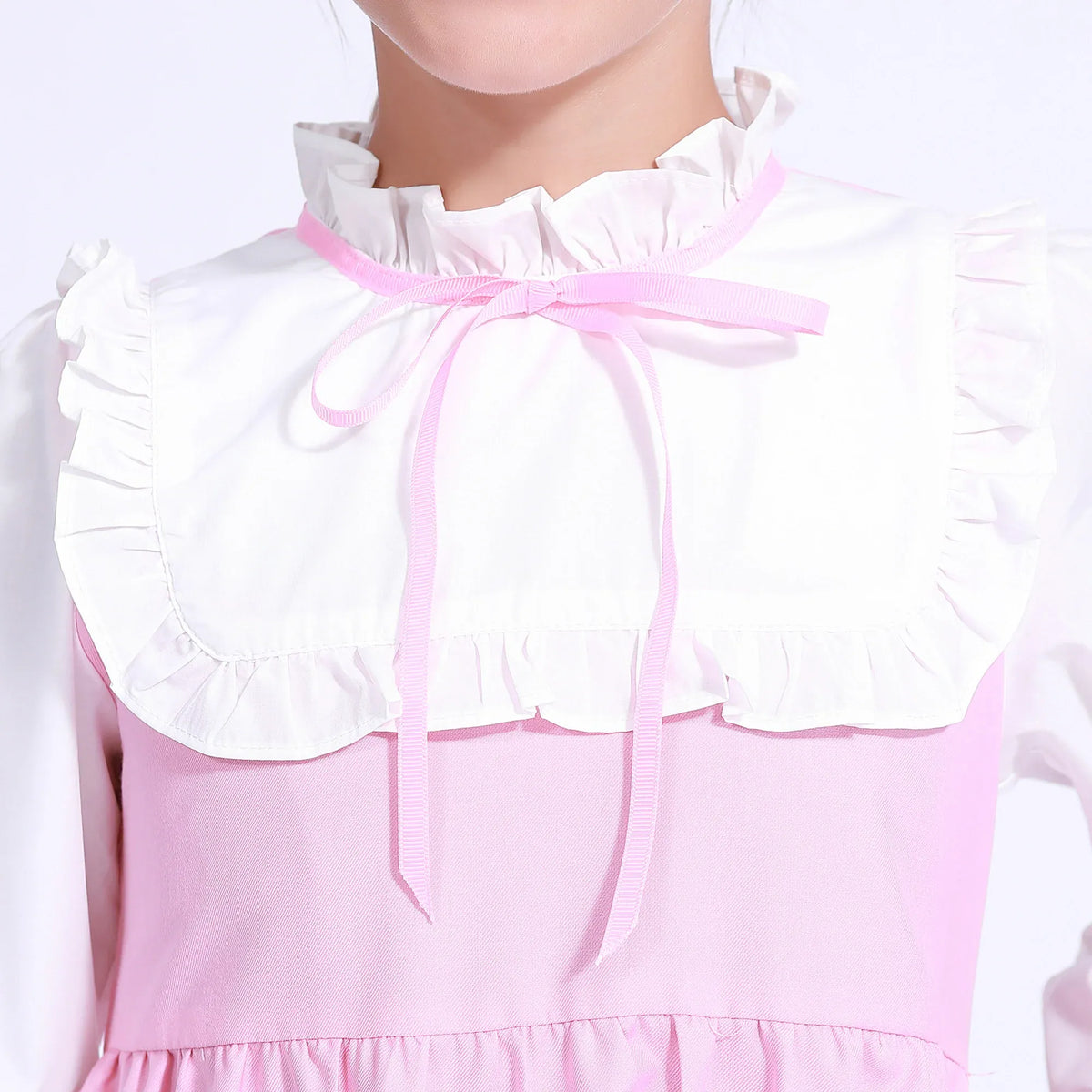 Color-Blocked Uniform Dress for Girls Image