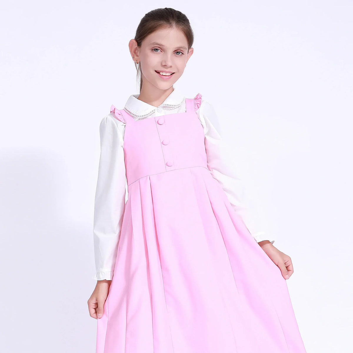 Plain Uniform Dress for Girls Image