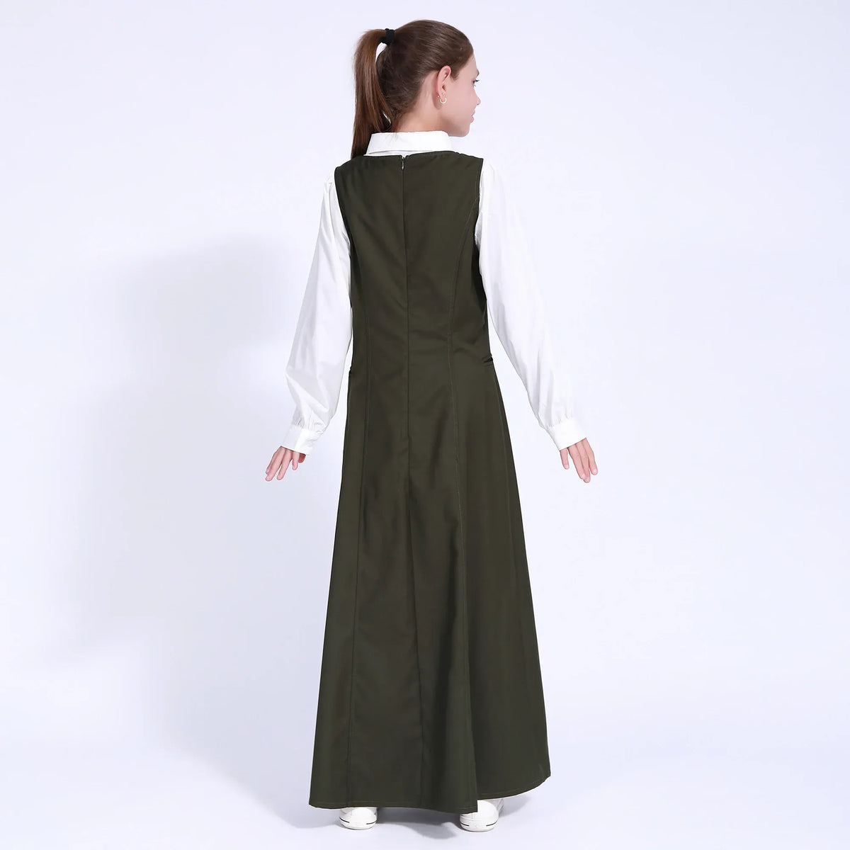 Embroidery Uniform Dress for Girls Image