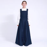 Navy Embroidery Uniform Dress for Girls Image