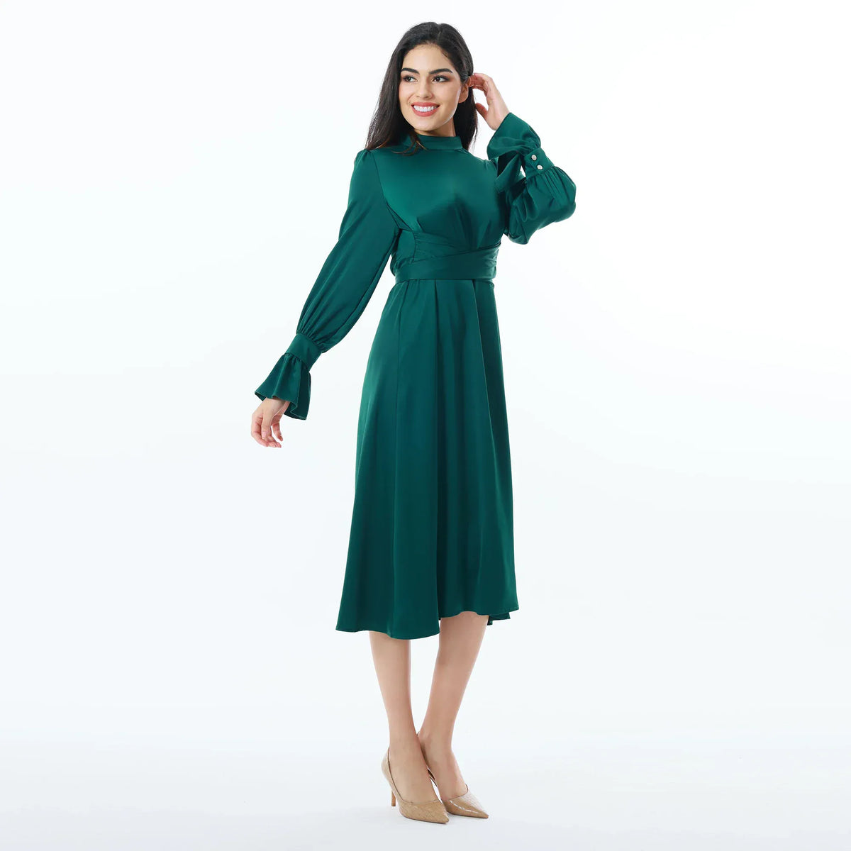 Elegant Plain Dress for Women Image