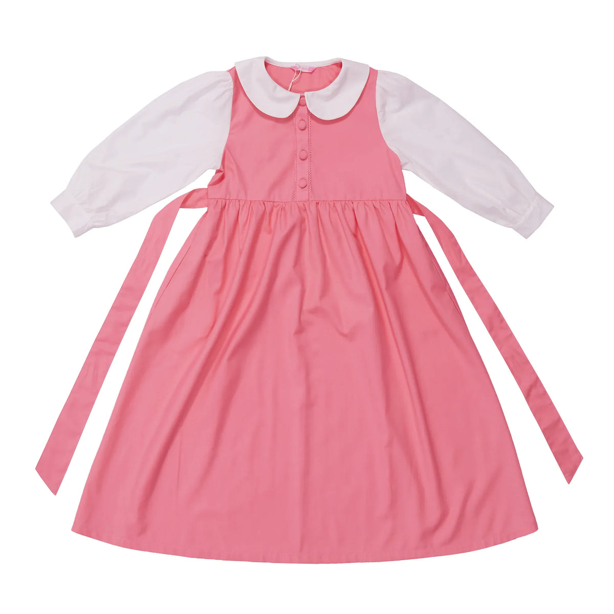 Color-Blocked Uniform Dress for Girls Image