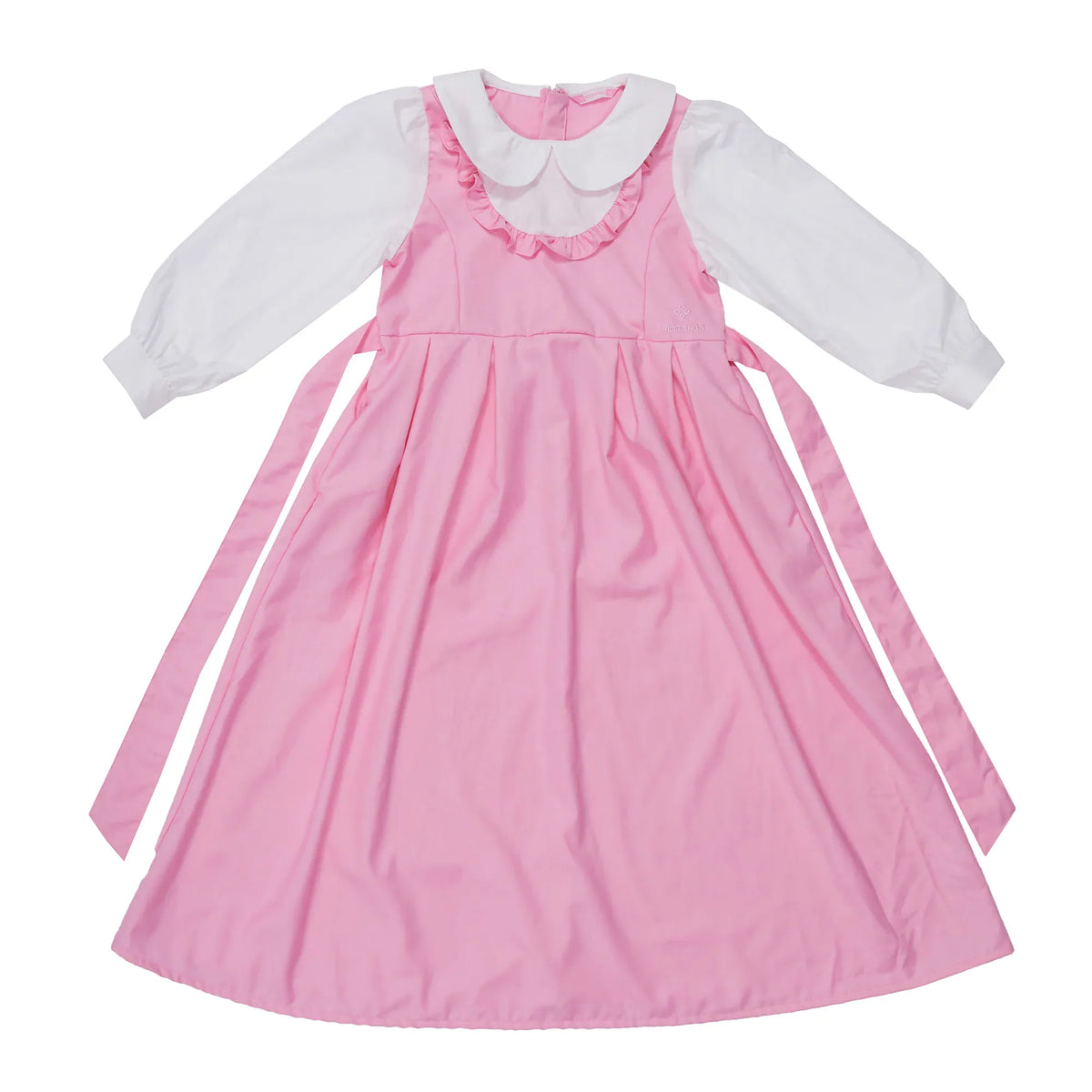 Color-Blocked Uniform Dress for Girls Image