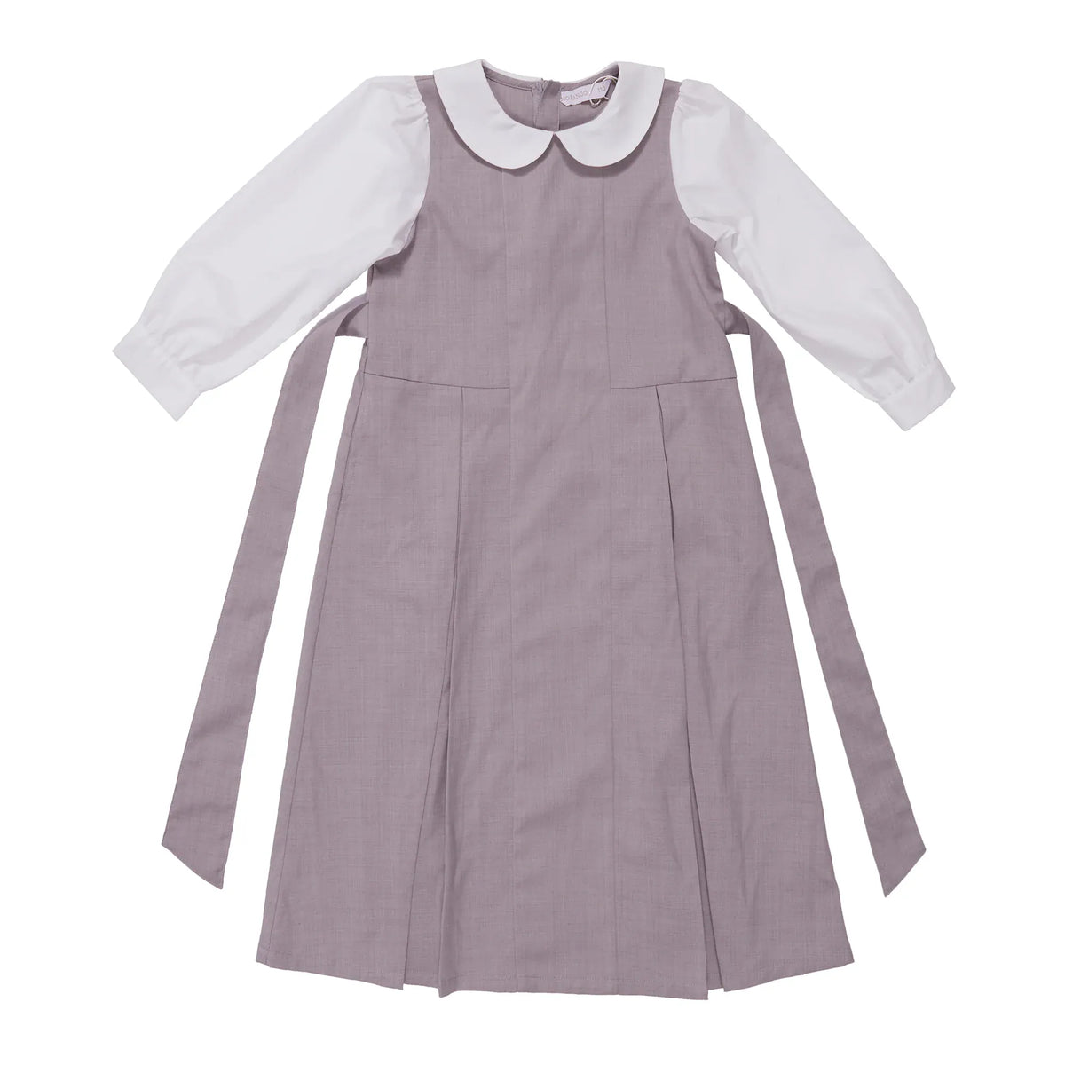 Color-Blocked Uniform Dress for Girls Image