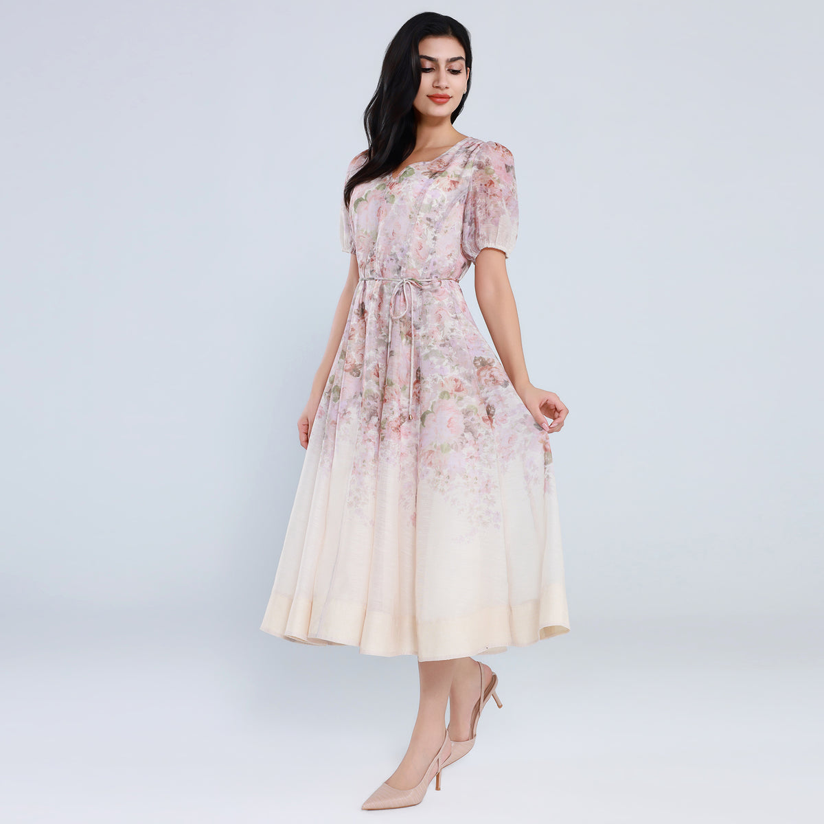 فستان بنمط الزهور للنساء