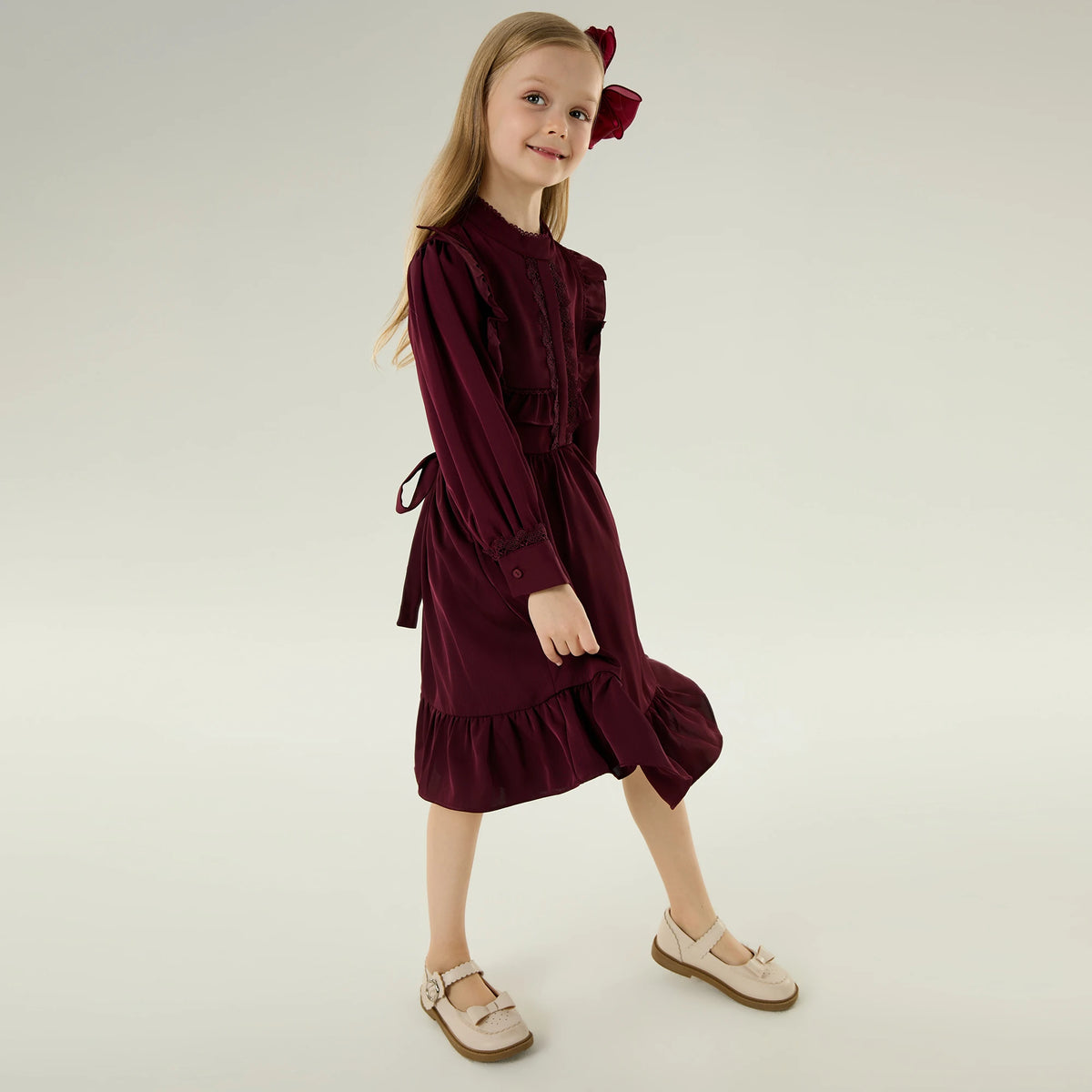 Embroidery Elegant Dress for Girls