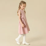 فستان سادة مزين بعقدهللبنات