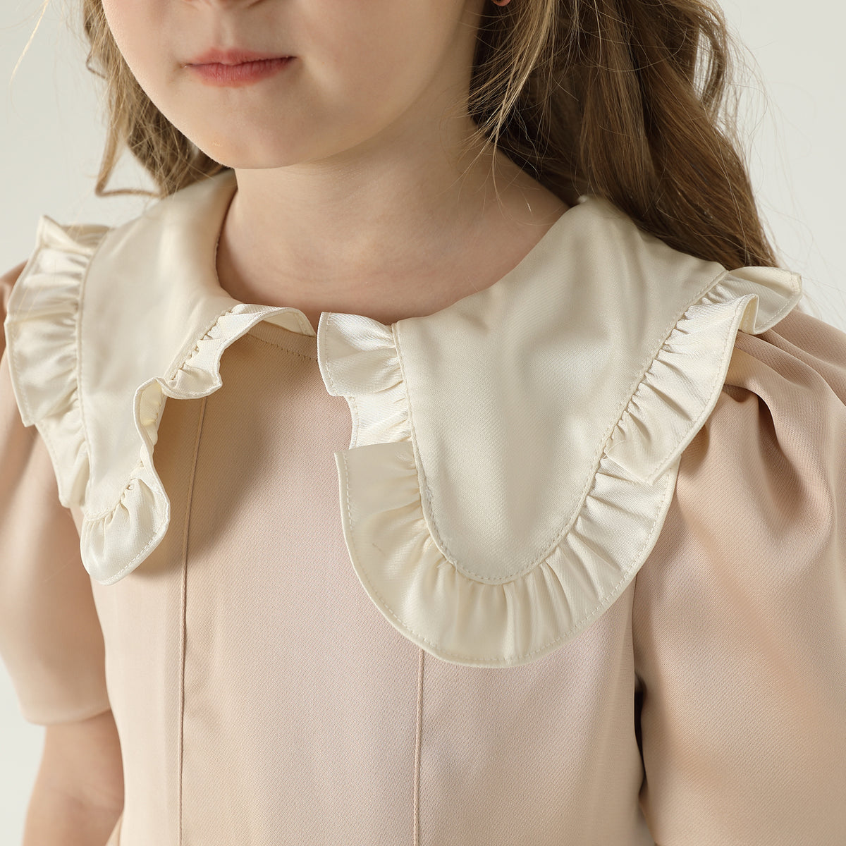 فستان كاجوال مزدوج اللون للبنات