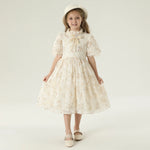 فستان مزين بنمط الزهور للبنات