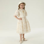 فستان مزين بنمط الزهور للبنات